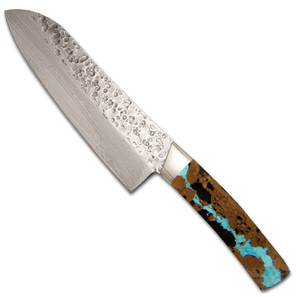 Hammered Damascus Vein Turquoise Collection Steak Knives (set of four) –  Santa Fe Stoneworks