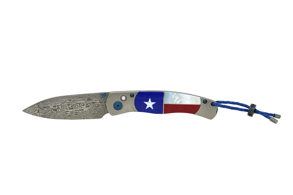 El Rey- Damasteel blade- Texas flag