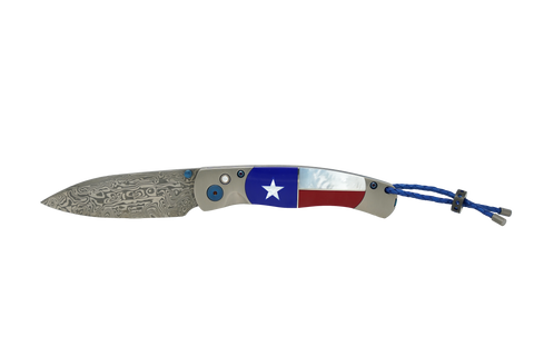El Rey- Damasteel blade- Texas flag