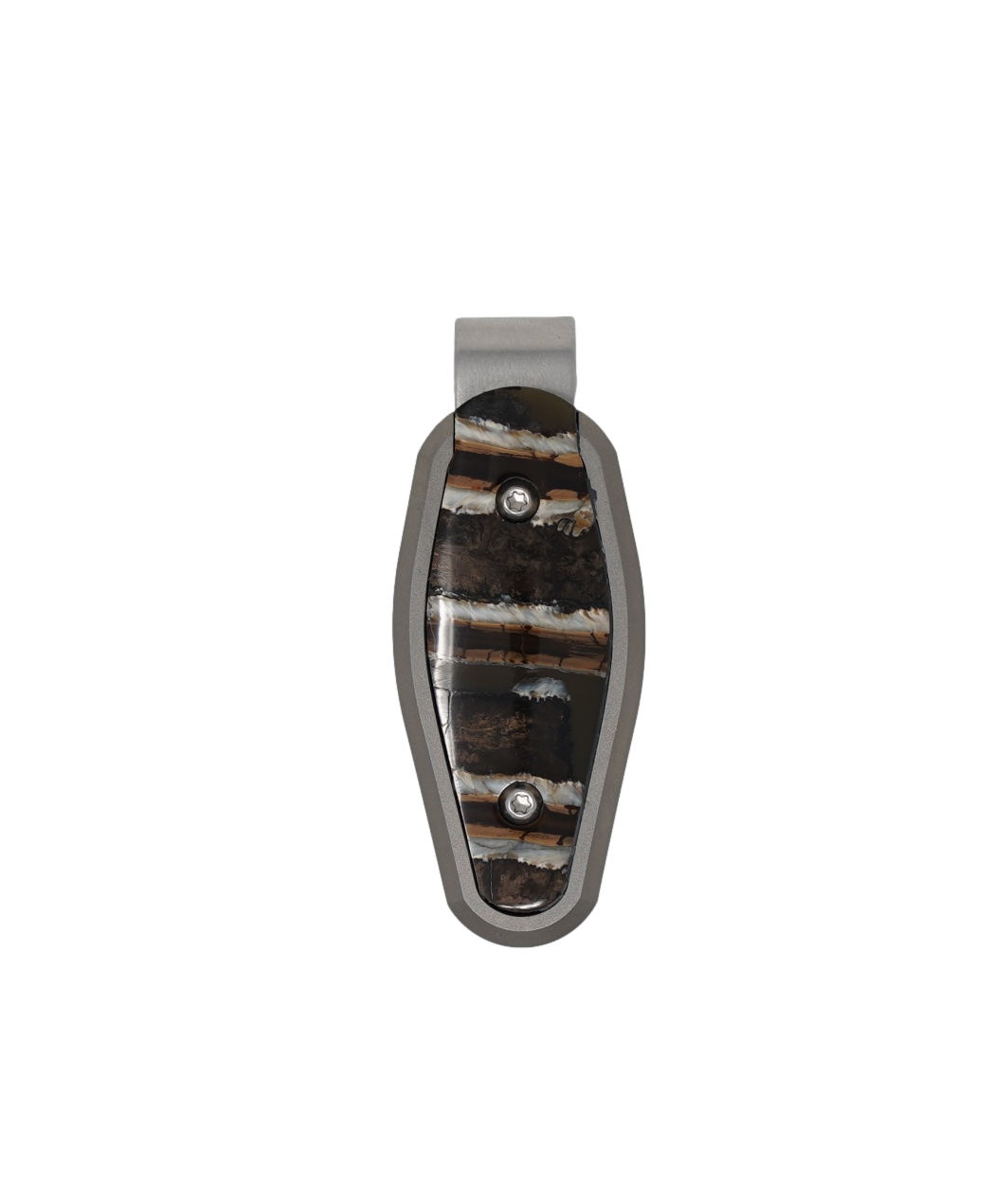 カスタムナイフハンドル材　Mammoth tooth Hammered Damascus Mammoth Tooth Chef's Kitchen Knife