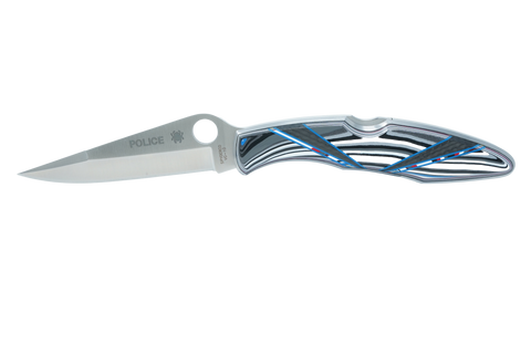 Spyderco Police Model- Plain Blade Fodite and Carbon fiber