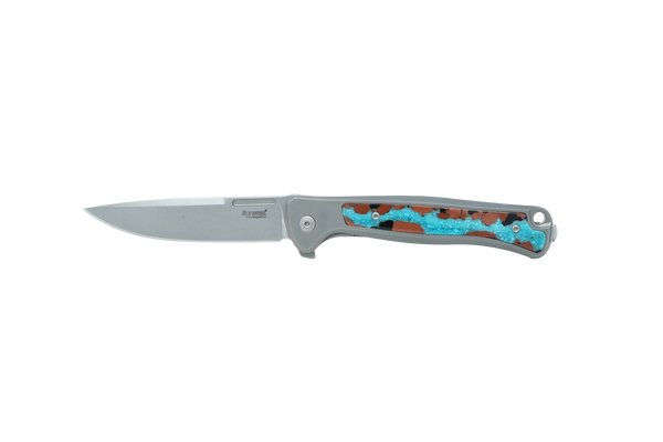 Lion Steel Skinny Titanium with Vein Turquoise