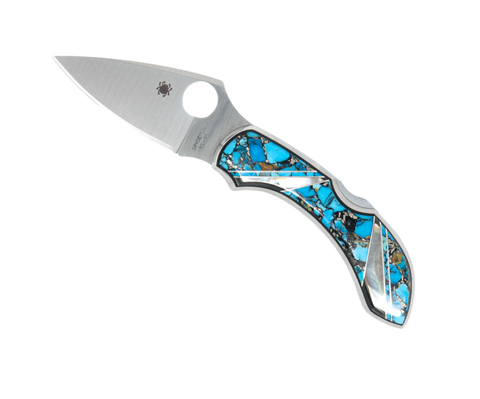 Kingman Turquoise & Mother of Pearl - Spyderco Dragonfly