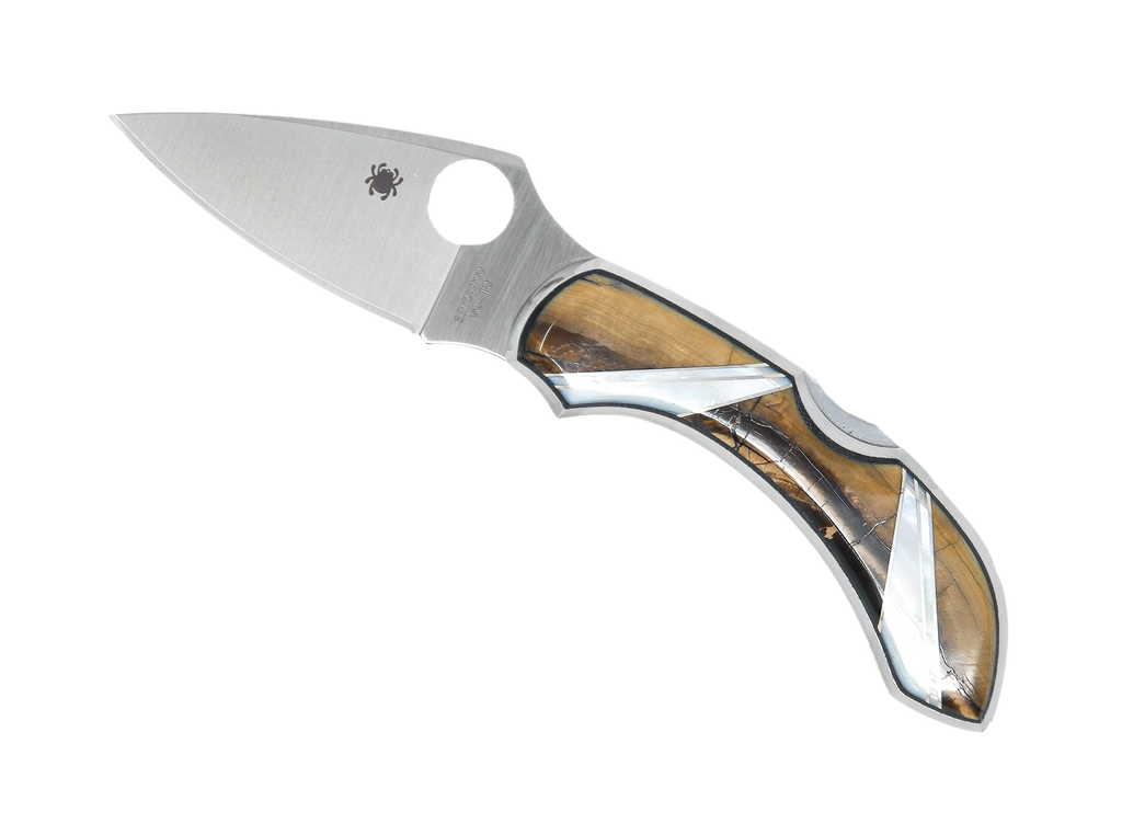 Mammoth Tusk Natural & Mother of Pearl - Spyderco Dragonfly
