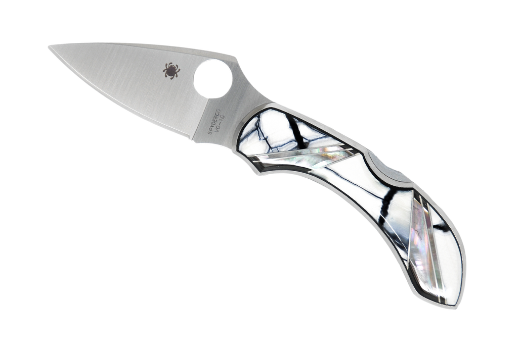 Mammoth Tusk White & Mother of Pearl - Spyderco Dragonfly