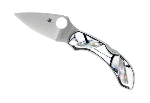 Mammoth Tusk White & Mother of Pearl - Spyderco Dragonfly
