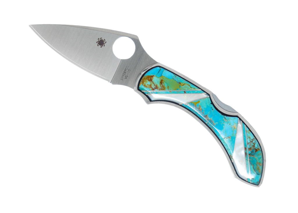Turquoise & Mother of Pearl - Spyderco Dragonfly