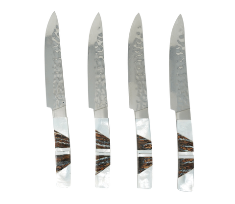 Mother of Pearl - Woolly Mammoth Tooth- Steak Knife Set
