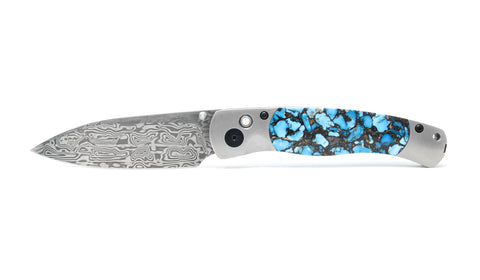 El Rey - DAMASTEEL BI-FROST - Kingman Blue Nugget Turquoise