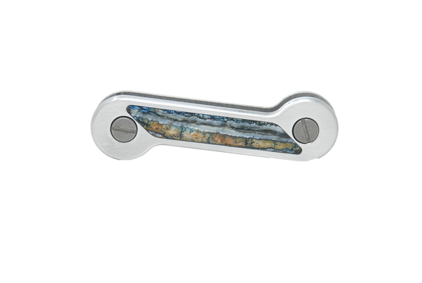 KeyBar- Fossilized Mammoth Tooth Blue Aluminum