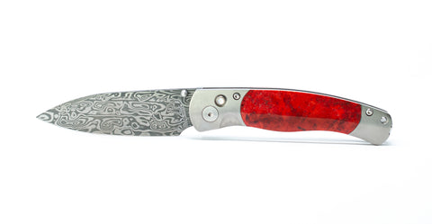 El Rey Damasteel Button Lock Collection W/Pocket Clip