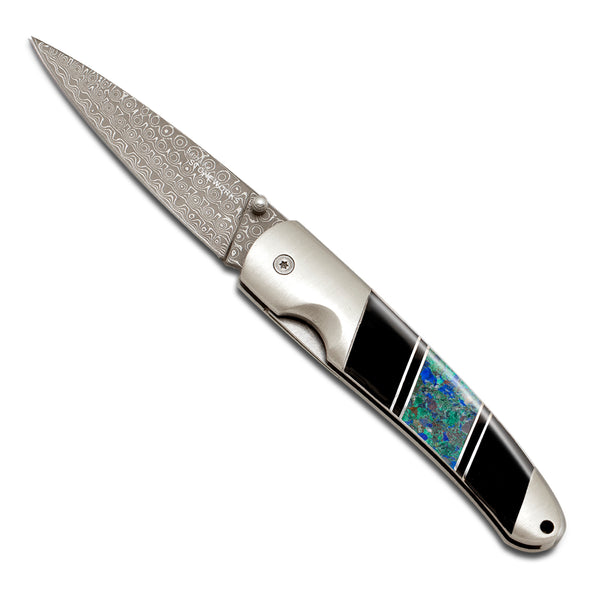 Damascus Collection Jewelry Series 4" Liner Lock Knife with Clip