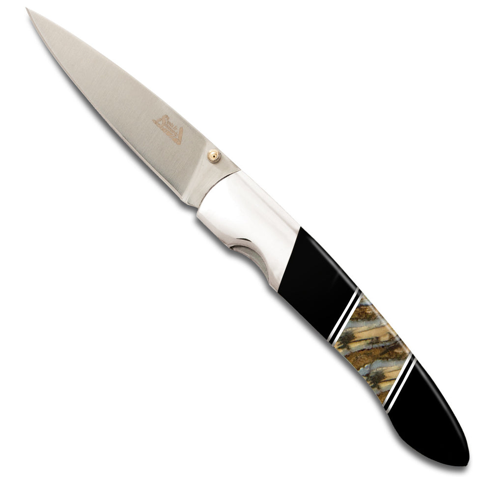 Woolly Mammoth Tooth Jewelry Collection 4" Liner Lock Knife with Clip