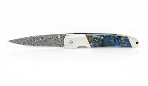 Woolly Mammoth Fusion Tusk - Damascus 4" Liner Lock (with clip available)